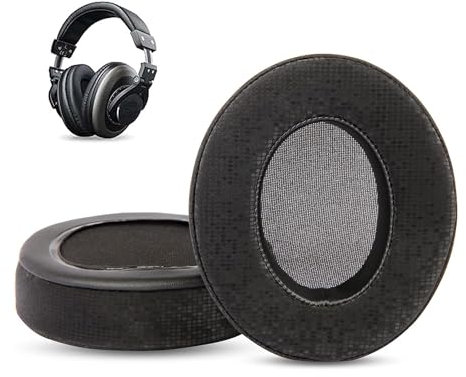 HTINDUSTRY Ersatz-Ohrpolsterkissen kompatibel mit Teufel Massive Devil Cage Kopfhörern Ohrpolster mit weicherem Proteinleder/Memory Foam