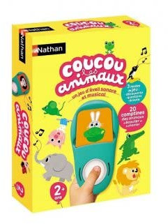 Coucou Animaux 20 comptines 3 Modes - eveil Musical et sonore - Jeu educatif electronique - des 2 Ans - Set Musique Bebe, Enfant - Carte offret