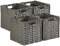 SOCOHOME Cube Storage Box,28x28x28cm Faux Rattan Storage Basket for Toy Clothes Shelf Nursery Closet Waterproof, Non-Mouldy(Grey, 4 Pack)
