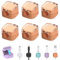 6 Stück Magnetic Cable Clips mit Klebestreifen, Ladekabel Magnetische Kabel Organizer Lagerung Halter, Kabelhalter Selbstklebend Kabel Organizer Selbstklebend für Schreibtisch (Orange)