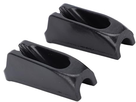 NOENNULL Boat Clam Cleats Boat Rope Clamp Cleat Nylon Fishing Rod Holder Boat Clamp Non Slip Stable Fastening Clam Cleat for Yachts Ships (44 X 13mm / 1.73 X 0.51in 2 Pcs)