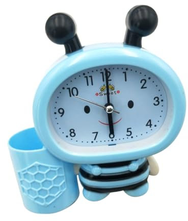 Cabilock Digitaler Wecker in Bienenform Mit Stifthalter Für Tisch Mit Temperaturregelung Und Sprachmodus Aktivierbar Leise Und Geräuschlos Ohne Batterie