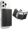 Spigen Valentinus S MagFit Magsafe Wallet 7 Kartenfächer, Geldscheinfach aus Apfelleder mit RFID-Schutz, Multifunktionaler Ständer Magnetischer Kartenhalter für iPhone 16/15/14/13/12 Serie - Schwarz