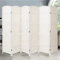 Warmiehomy Room Divider Free Standing Privacy Screen 240cm(L) x 170cm(H) White Wicker Folding Room Screen for Home Living Room Bedroom Office Lobby, Block the View to Protect Privacy, 6 Panel
