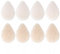 Gjinxi 8PCS Exfoliating Facial Sponge, Natural Body Face Scrubber Buff Puff Pad for Gentle Exfoliating, Reusable Exfoliator Sponges for Removing Dead Skin, Dirt, Makeup, Face Scrub Pad for Women Men