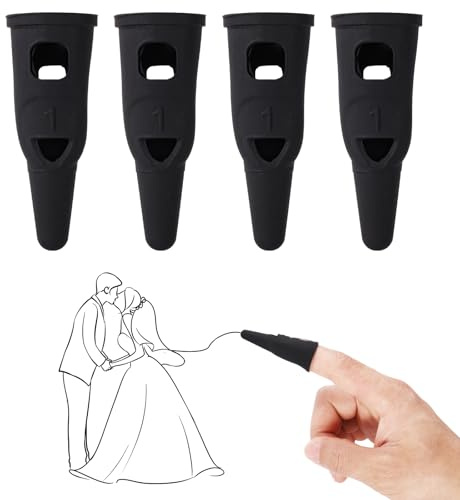 Lyreh 4stk Silikon-Finger-Stylus-Stift für Touchscreen, 5,2x2,1cm Hohe Empfindlichkeit und Präzision Stylisten-Stifte für iPad/iPhone/Android, Kompatibel mit Allen Touchscreens