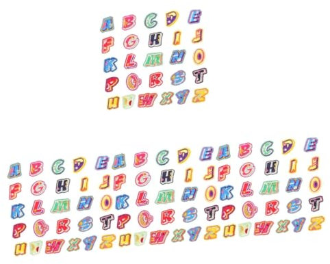 DIYEAH 4sets Embroidered Patch Patches for Clothing Iron Chenille Letters DIY Sewing Letters