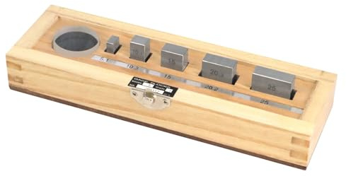 ASIMETO Endmaß-Prüfsatz Stahl 0-25 mm, 5-teilig, DIN EN ISO 3650