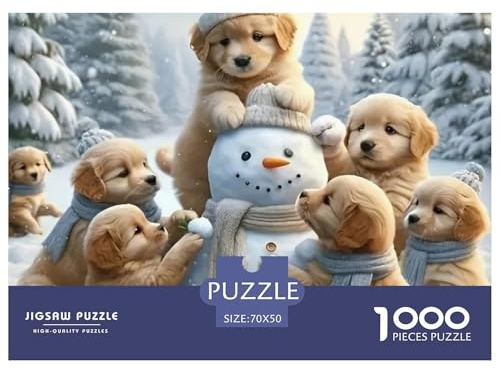 Hund 1000 Teile 1000 Teile Kinder Geschenk Erwachsene Kinder Home Dekoration Impossible Game 70x50cm/1000pcs