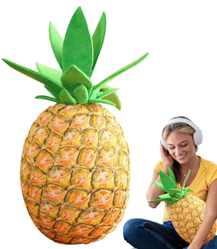 FmtwPhn Ananaskissen, Ananasplüsch | 18,9 Zoll Fruchtkuscheltiere Simulation Ananas Plüschtier - Weiches, gemütliches Kissen, Partygeschenke, Foto-Requisite für Zuhause und Auto, Geburtstagsgeschenk