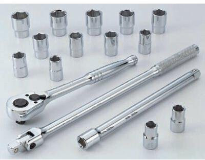 Stanley 85-956G Steckschlüsselsatz, metrisch, 1/2-Zoll-Antrieb, 16-teilig