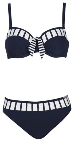 Sunflair Damen Basic Bikini-Set, Blau (Nachtblau 30), 42 (Herstellergröße: 42B)