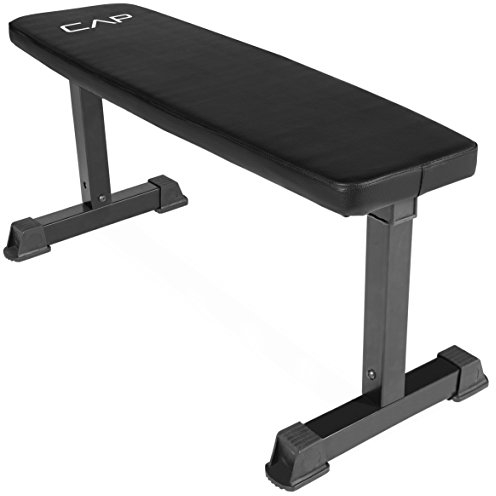 Cap Barbell flach Gewicht Bench, Schwarz