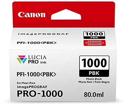 Canon Tintenpatrone PFI-1000 PBK Fotoschwarz black - 80 ml ORIGINAL für imagePROGRAF PRO-1000 Phtot Black