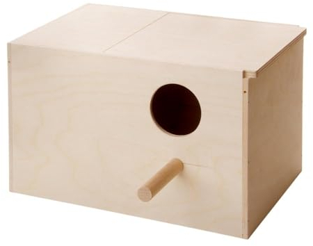 Vogel Holz Nist Brut Kasten Haus Nist Mulde Kobel Sittich Papagei Exoten Nest (Gr.3)