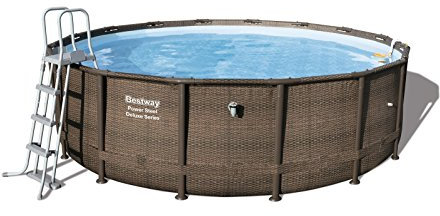 Bestway 56666 Piscina, Marrone, 488x488x122 cm