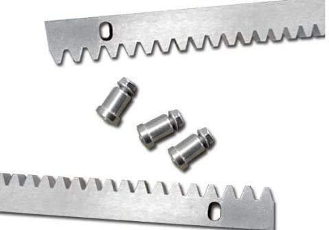 4 metri di cerniera in acciaio zincato 30 x 12 con distanziali e viti per motore di porta o cancello scorrevole, standard compatibile con qualsiasi marca di motore