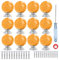 ANJUU 12 Pcs 30mm Round Shape Bubble Crystal Glass Cabinet Knobs with Screws Drawer Knob Pull Handle Used for Kitchen, Dresser, Door, Cupboard (Amber)