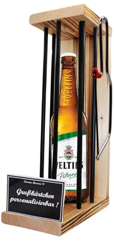 Personalisierte Geschenke für Männer Frauen Geschenkidee - Eiserne Reserve Black Edition Veltins Pilsener Bier (1 x 0.5 l) incl. Notsäge - Papa Mama Geburtstag Hochzeit