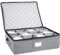 StorageLAB Cup and Mug Storage Box, Holds 12 Coffee Mugs and Tea Cups, Fully-Padded Inside with Sturdy Construction (Grey)