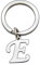 Porte-clés personnalisé pour femme et homme avec initiale de l'alphabet en argent, E, L