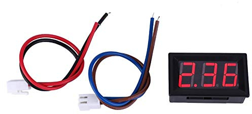 Amperometro digitale DC, Mini pannello LED ad alta precisione a due cavi 0-10A (con protezione da sovracorrente)(Red)
