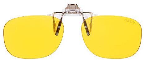 PRiSMA - 90% Blaulichtfilter Brillenaufstecker CLiP-ON EASY90 - Damen Herren - PC TV Gaming eSport - gute Farbwiedergabe - Augenanstrengung reduzieren