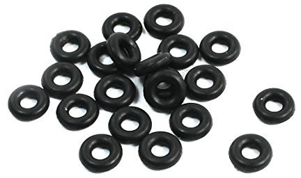 Rubber Oil Seal O Rings Unterlegscheiben, Schwarz, 5 mm x 2 mm x 1,5 mm, 20 Stück