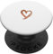 Rose Minimalist Heart White PopSockets Adhesive PopGrip
