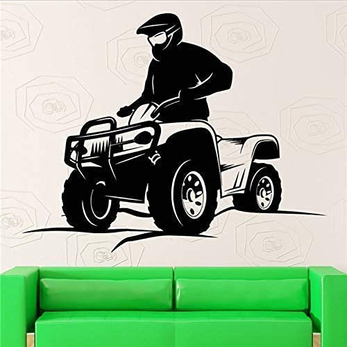 Sporthaus Wandtattoo Quad Bike Extremsport Vinyl Aufkleber Kunst Wandbild Schlafzimmer Aufkleber Leben Home Decoration Wandaufkleber 58X46Cm