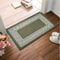 B&B Non Slip Door Mat Super Absorbent Heavy Duty | 40 x 60 cm Machine Washable Doormats for Kitchen and Office Indoor Outdoor Anti Slip Floor Mat - Greeky Rug Green & Cream