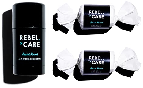 Rebel Care Deodorant Zensei Power 75 ml + 2 Nachfüllpackungen – 100% natürlich, 9 Monate Schutz, ohne Tierversuche. Die pflanzliche Frische des Salbeis kombiniert mit einem süßen Zitronenunterton