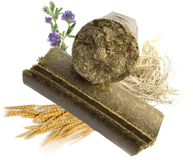 LAX Wiesenprodukte Knusperstangen für Pferde 3,5 kg (4 Stangen) – Getreide- & melassefreie Raufutter-Snacks mit Heu, Luzerne & Hafer – Gesundes Pferdeleckerli