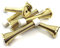 6 x Sprung Door Stops 75mm Brass Plated Spring Stop & Soft White Buffer end Cap