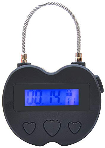 Cadenas temporaire de voyage électronique rechargeable par USB Noir