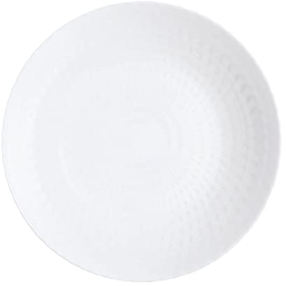 Luminarc Pampille Bianco Piatto Fondo Opale 20 cm Opale Adatto Microonde Adatto Frigorifero Riciclabile