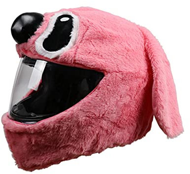 Casco de motocicleta cubierta de motocicleta divertida de dibujos animados de felpa casco de protección, accesorios para cascos de motocicleta, personalizados para cascos completos (sin casco)