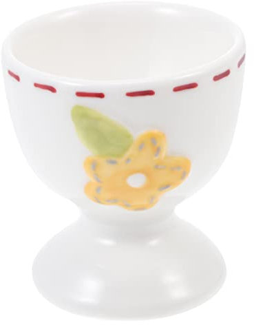 Cabilock 1pc Ceramic Egg Tray Desktop Stand Ceramic Sponge Holder Ceramic Eggs Egg Poacher Easter Egg Cups Ceramic Wine Mugs Home Supply Ceramic Egg Holder Single Egg Storage Holder Child
