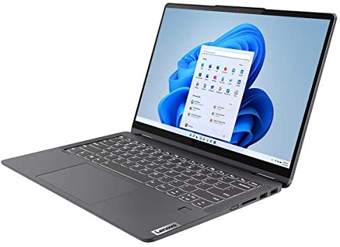 Lenovo 2023 IdeaPad Flex 5 14 OLED 2.8K Touch 2-in-1 Laptop 10-Core Intel i7-1255U Iris Xe Grafica 16GB DDR4 1TB NVMe SSD Thunderbolt4 WiFi AX HDMI Retroilluminato KB Impronte digitali Windows 11 Pro