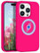 DOMAVER Case for [Compatible with mag-safe] iPhone 14 Pro, [Soft Microfiber Lining] Liquid Silicone Shockproof Case for iPhone 14 Pro - Hot Pink