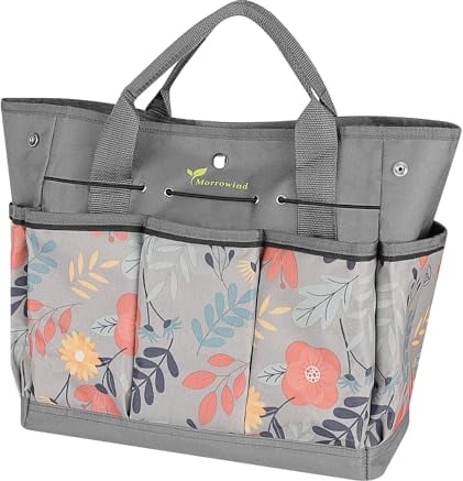 MORROWIND Sac à Outils de Jardinage, Sac Fourre-Tout de Jardinage en Tissu Oxford Sac de Rangement pour Outils de Jardin avec 8 Poches Extérieures pour Les Travaux de Jardinage sur Pelouse