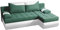 BROMARKT Ecksofa KASTELL L-Form Schlafsofa Wohnlandschaft Links/Rechts Couch, Bettkasten,Schlaffunktion,viele Farbvarianten (Rechts, Rino 77 + Madryt Pik 920 – Grün, h80 x t141 x b200 cm)