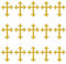 HOBBIESAY 15 Stück Kreuz Gold Applikationen Kreuz Aufnäher Zum Aufbügeln Bestickt Dekorative Applikation Kreuz Reparaturflicken Applikationen Für Kleidung DIY Jacken Hemden Hüte Abzeichen Rucksäcke