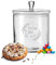 LALALO Leonardo Keksdose mit Gravur als Hochzeit Geschenk, Keksglas/Bonbonglas personalisiert als Hochzeitsgeschenk, Vorratsdose für Paare zum Hochzeitstag als Geldgeschenk (Ewigkeitszweig)