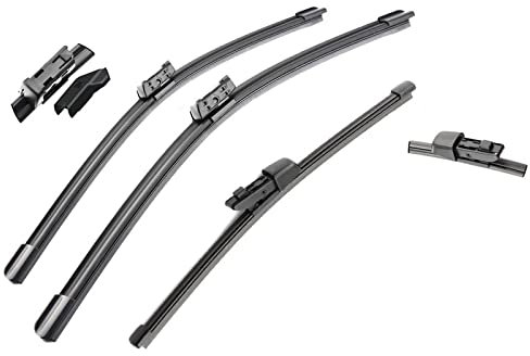 Pinselzubehör Scheibenwischer 24+16+11 Vorne Hinten Wischerblätter Bürsten Cutter Zubehör Für VW Polo 6R Schrägheck 2009-2017