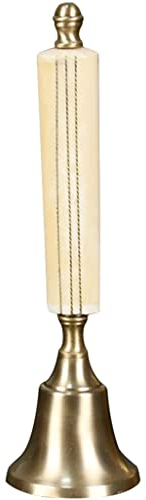 Handglocke, Messing-Handglocke, Hochzeitsglocken, Handglocken-Set for Kirche, gehobenes, schickes Dekor mit gepunkteten Linien, Handglocke, Desktop-Erinnerungsservice, Abendessenglocke, Optionen