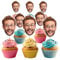 Personalised Photo Face Faces Cupcake Toppers Custom Cake Topper Hen Do Party Decorations Stag Night Bachelorette Groom Face HEN
