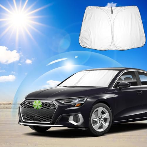 Ruiya Parasol para Parabrisas Delantero Compatible con Audi A3 8V 8Y Sportback Sedan 2014-2025 Parasol Coche Delantero Anti UV Rayos Parabrisas de Coche Parasol Protección Solar para A3 Accesorios