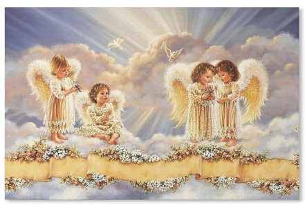 Puzzle 1000 Teile für Erwachsene，Vier Engel，Puzzle Puzzle Schwierig Perfektes Pädagogisches Geschenk für Jungen Und Mädchen（38x26cm）-345