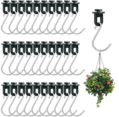 Aobuviou 30 Pcs Greenhouse Clips Plastic Green House Twist Clips with 30 Pcs S Hooks Greenhouse Accessories UK Greenhouse Fixing Clips for Greenhouse Insulation Netting Flower Pots Garden